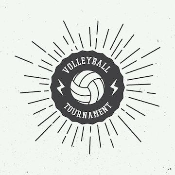 Premium Vector | Volleyball label