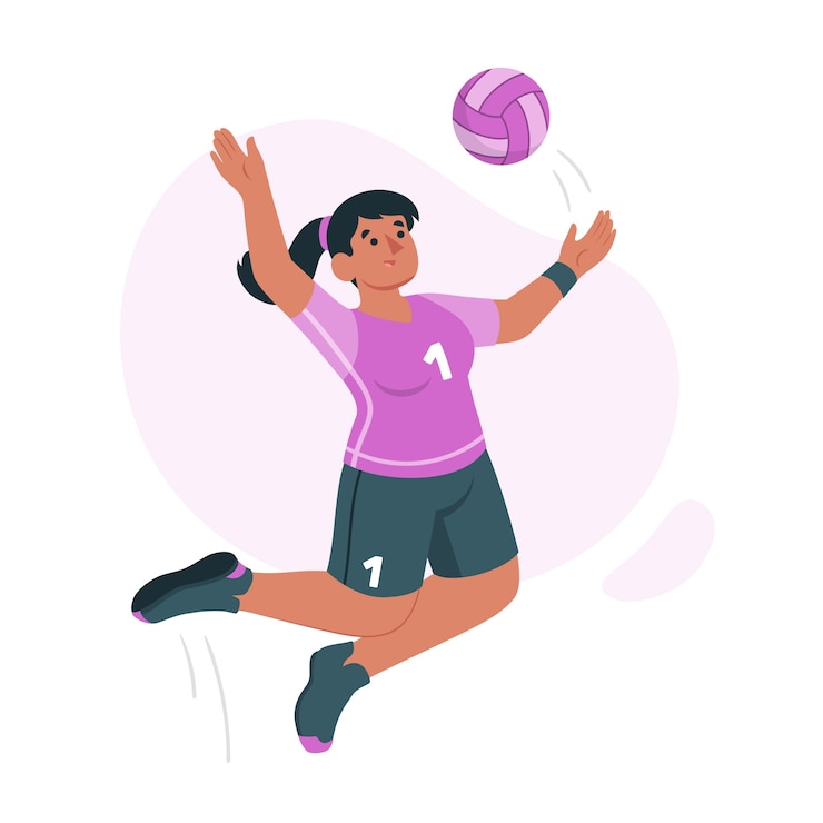 Free Vector volleyball player concept illustration