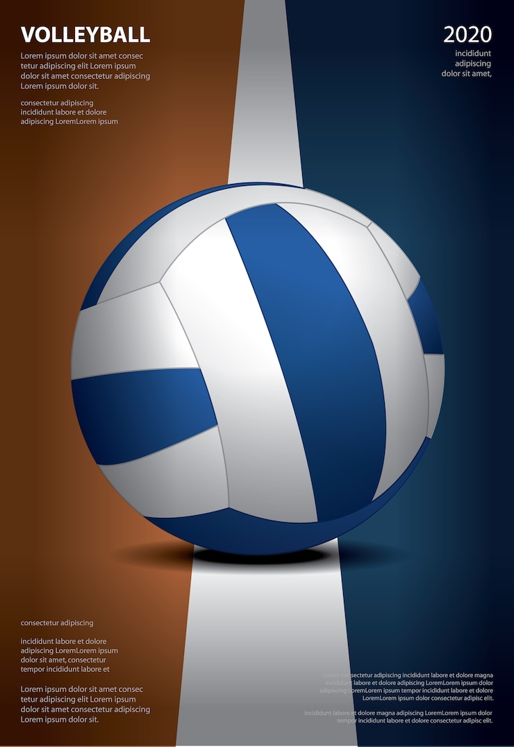 Free Vector volleyball tournament poster