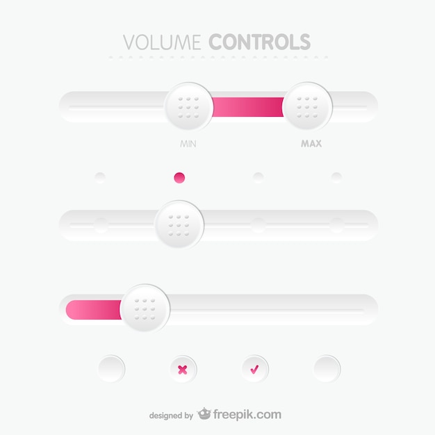 Volume buttons control panel