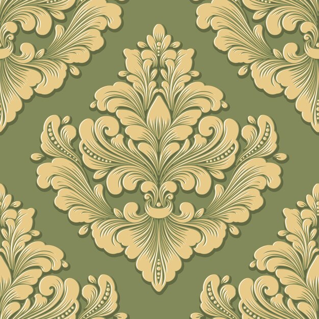 Volumetric damask seamless pattern element