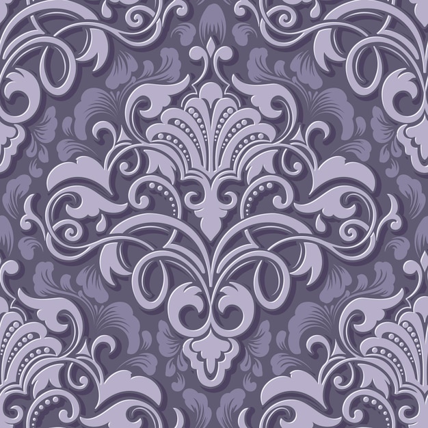 volumetric damask seamless pattern