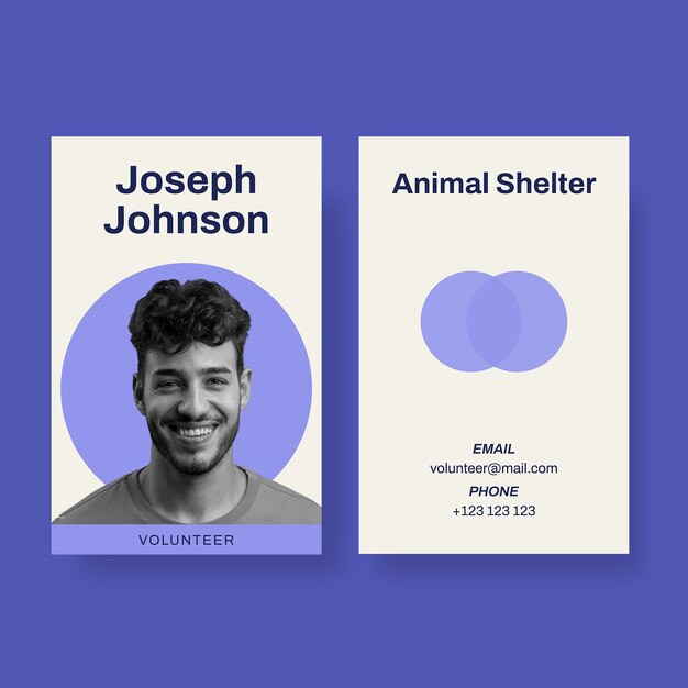 volunteer id card design
