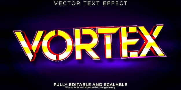 Vortex text effect editable game and space text style