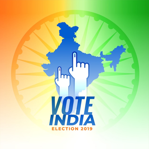 Vota per lo sfondo delle elezioni in india