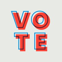 Vote multiply font typography vector word