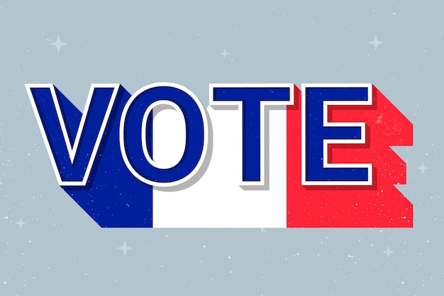 Free vector vote word france flag vector election