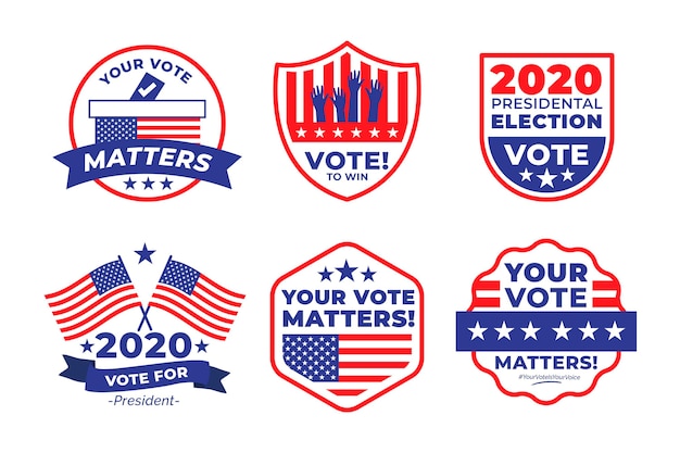 Free vector voting badge collection