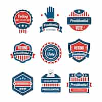 Free vector voting badges and stickers collection