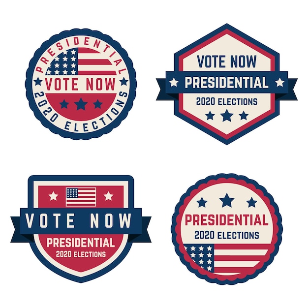 Free vector voting badges & stickers