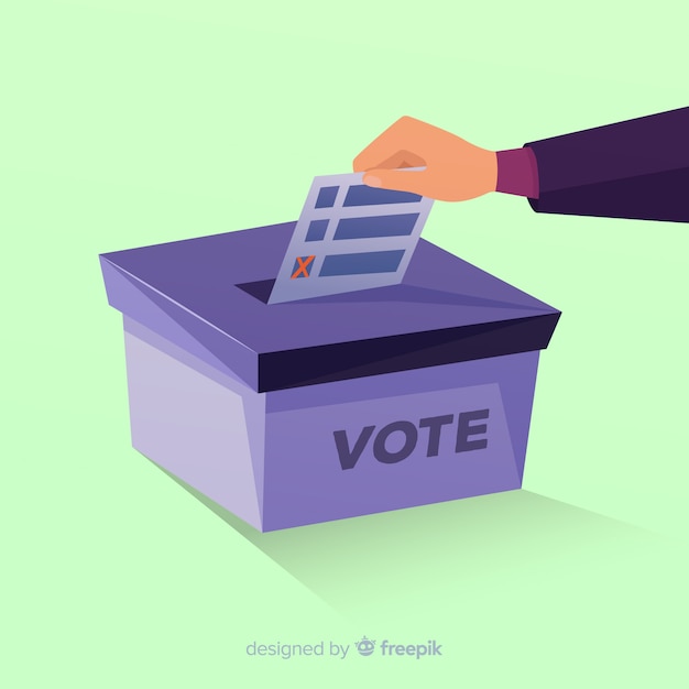 Vettore gratuito voto e concetto di elezione