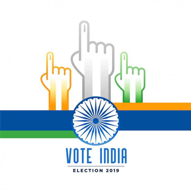 Free vector voting and polling indian election campain