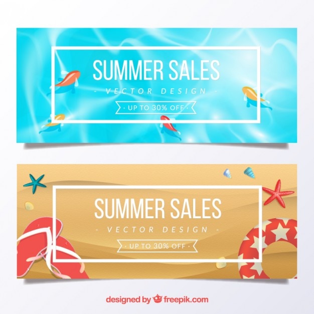無料Vector 夏の販売のためのカラフルな割引券