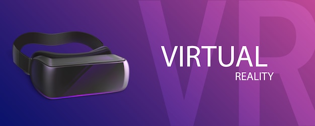 Free vector vr glasses, virtual reality goggles mobile device