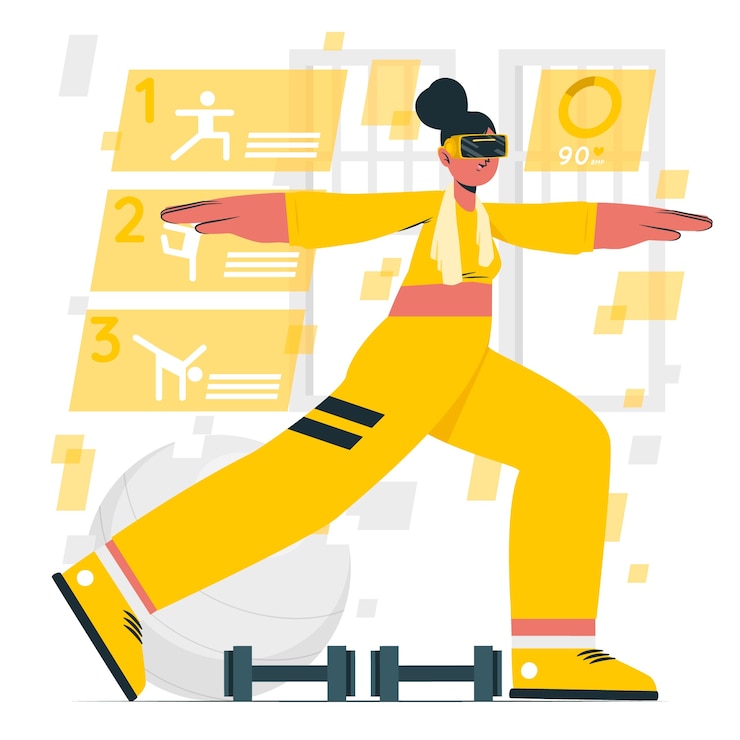 Free Vector vr workout concept illustration