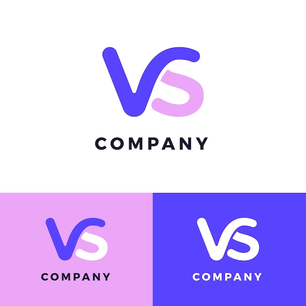 Vettore gratuito vs design del logo aziendale