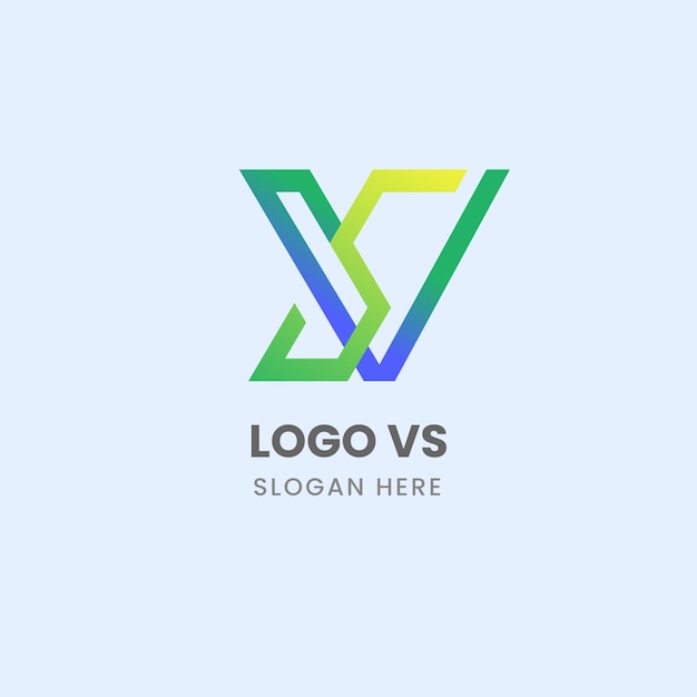 Vettore gratuito vs design del logo aziendale