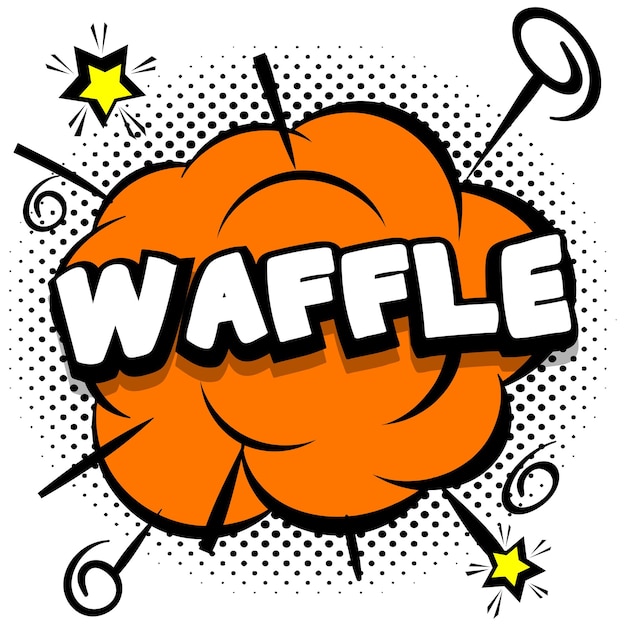 Free vector waffle comic bright template with speech bubbles on colorful frames