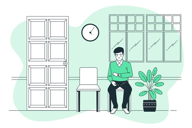 Free vector waiting concept illustration