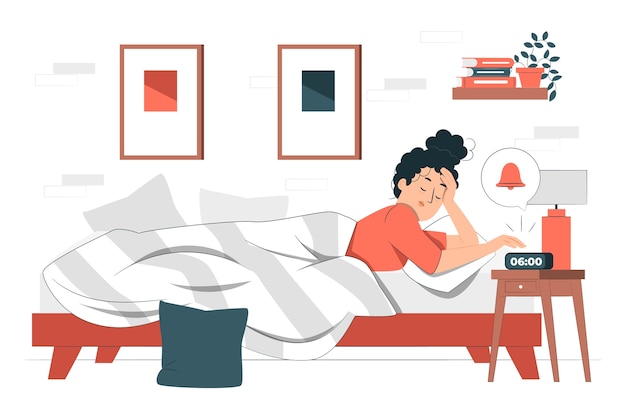 Free vector wake up early concept illustration