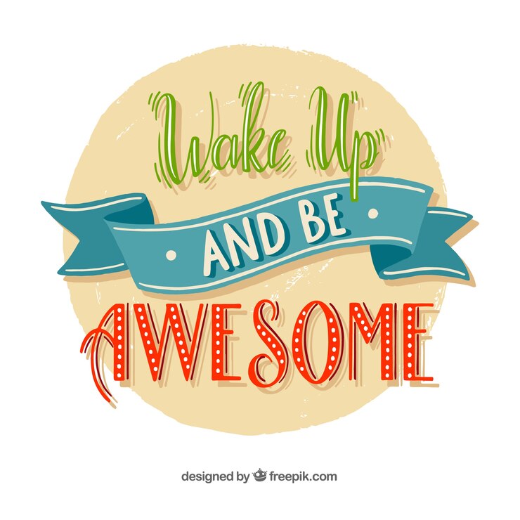Free Vector wake up quotation background