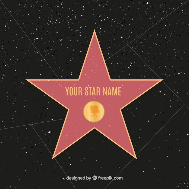 Free vector walk of fame star background