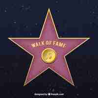 Free vector walk of fame star background