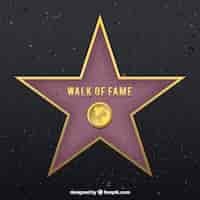 Free vector walk of fame star background