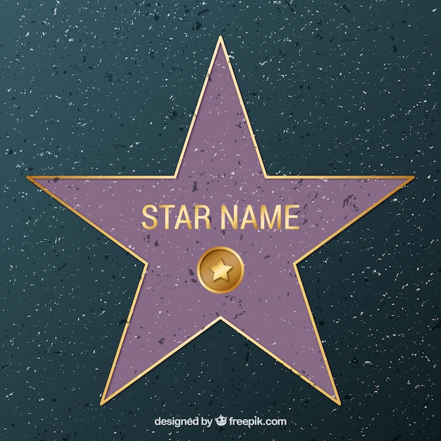 Free vector walk of fame star background