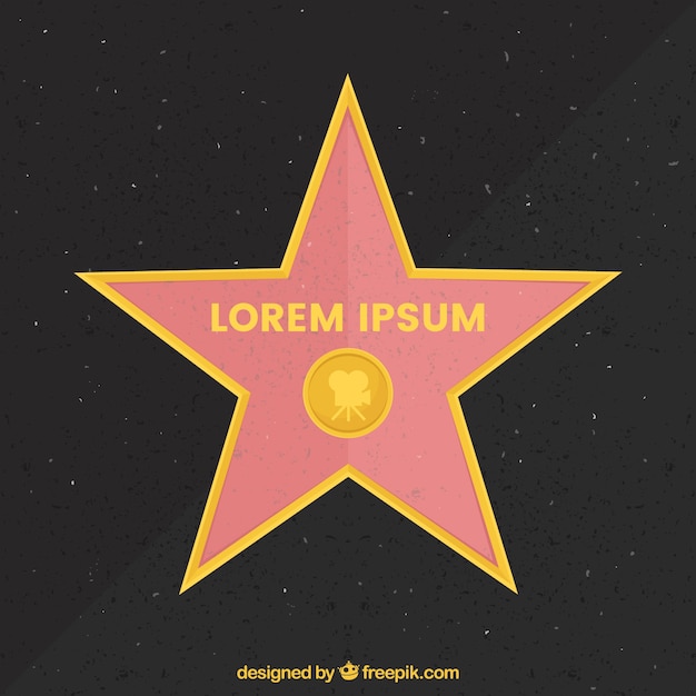 Free vector walk of fame star background