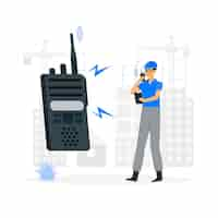 Free vector walkie talkie concept illustration