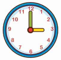 Free vector wall clock on white background