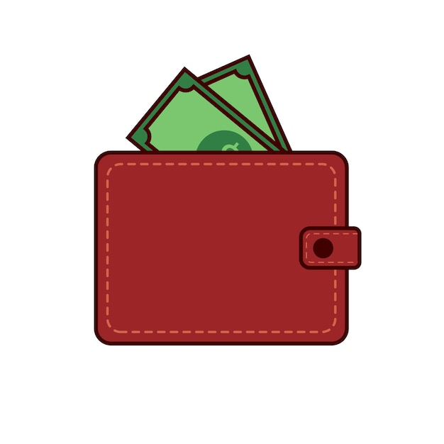 Wallet money element illustration