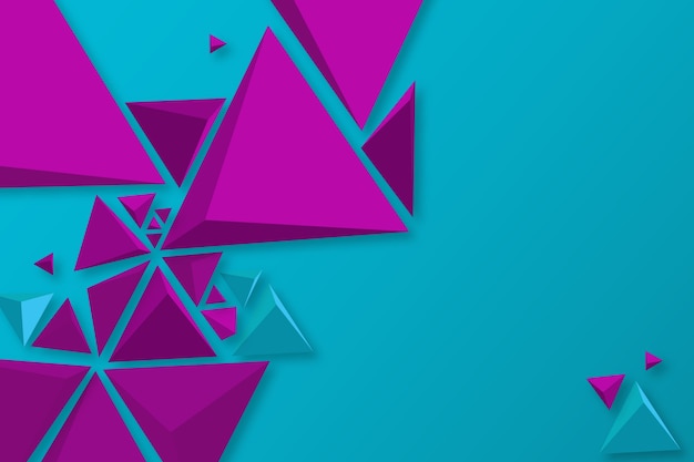Wallpaper with 3d triangles concept