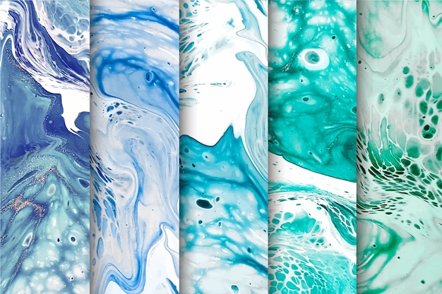 Free vector wallpaper with colorful marble collection