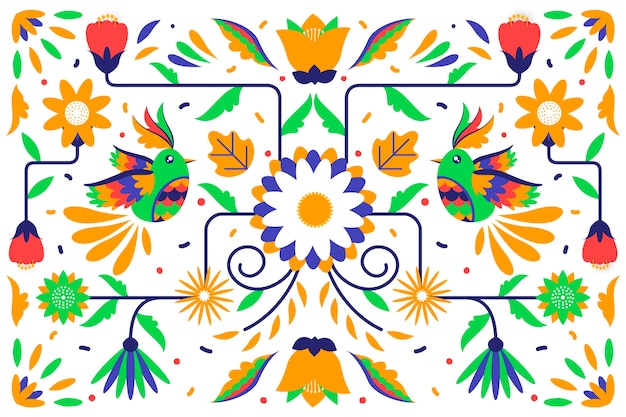 Free vector wallpaper with mexican design