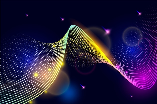 Free vector wallpaper with wavy lines