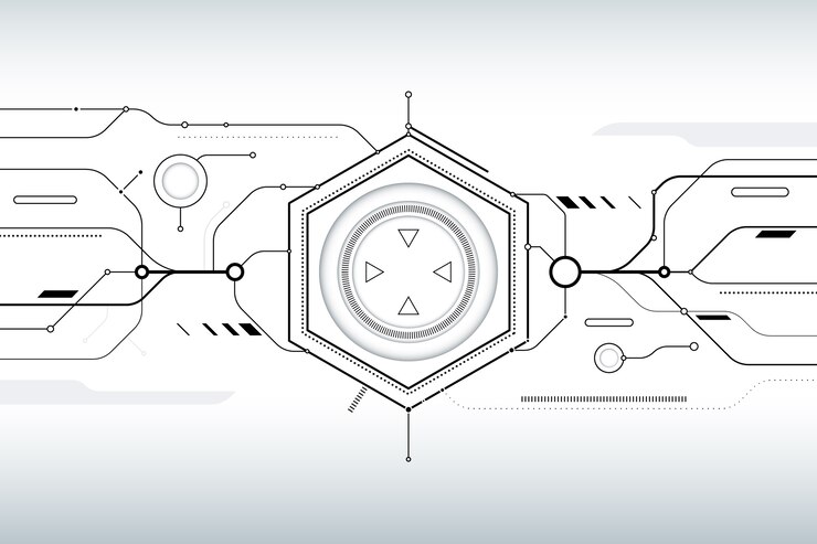 Free Vector wallpaper with white technology design