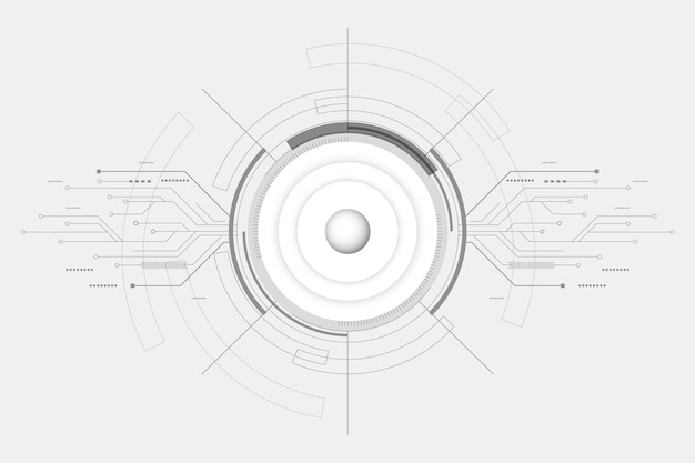 無料ベクター 白い技術スタイルの壁紙