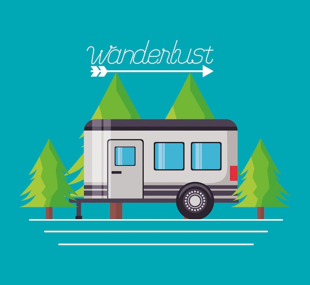 Бесплатное векторное изображение wanderlust исследовать ландшафт