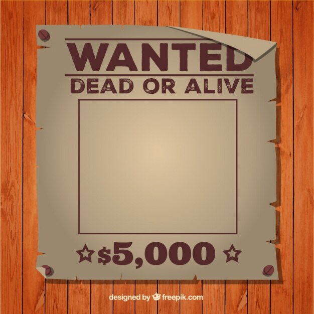 Western ad wanted dead or alive Royalty Free Vector Image