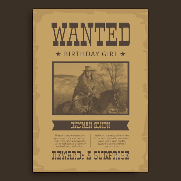 Free vector wanted poster template design