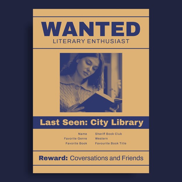 Wanted poster template design