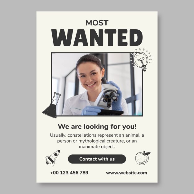 Wanted poster template design