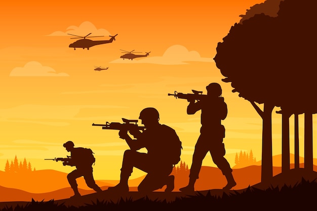 Free Vector | War background