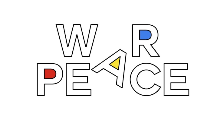 Free Vector war peace text stop the war russia vs ukraine poster