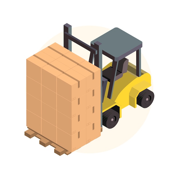 Warehouse forklift isolated on background