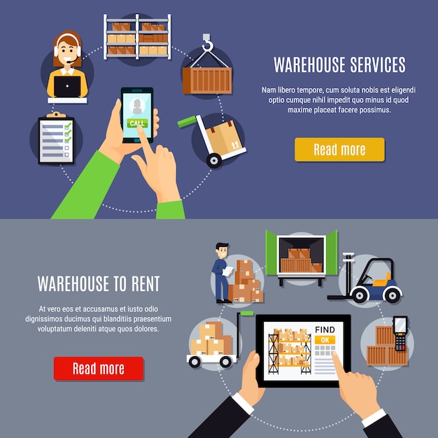 warehouse horizontal banners