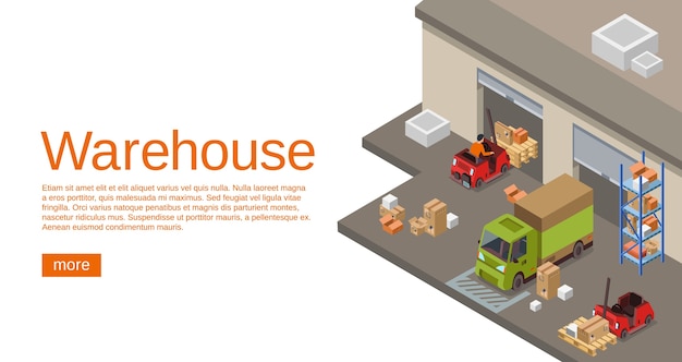 Download Free Warehouse Isometric 3d Of Storehouse And Logistics Transport For Web Site Svg Dxf Eps Png Apple Cut Vectors Photos And Psd Files Free Download