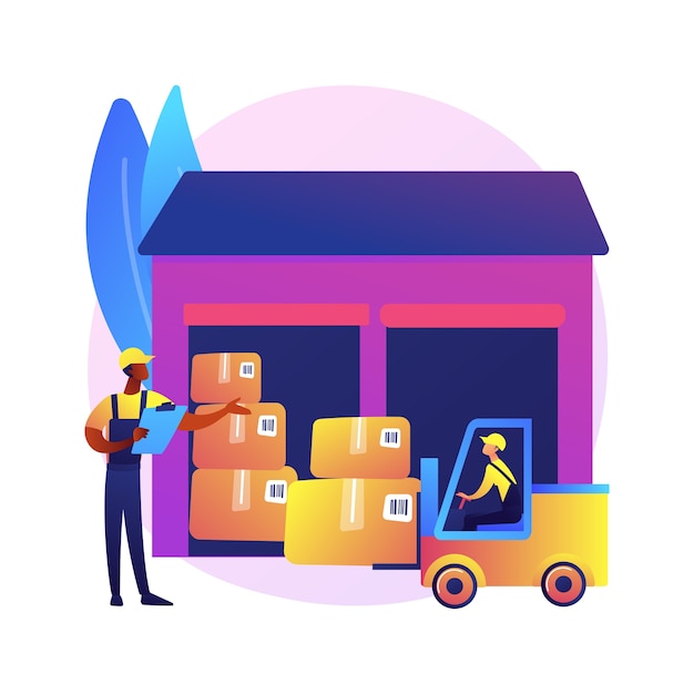 Free vector warehouse logistics illustration